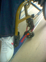 Wheel Chair safety:- this image is of the front clamps.